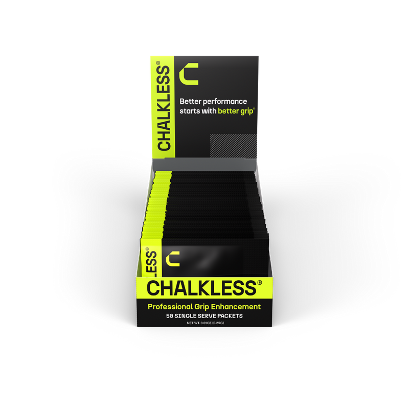 Chalkless Single-Serve Grip Enhancer - 50-Packet Box for Athletes